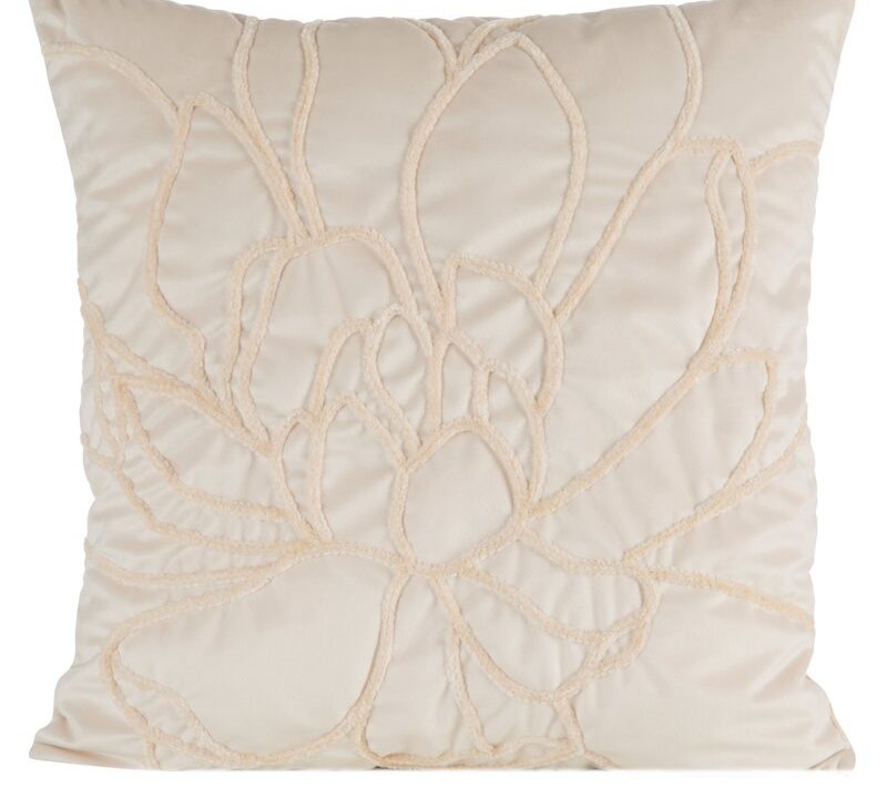 Poszewka velvet Sandi 01 kremowa 45 x 45 cm – wprowadza przytulność
