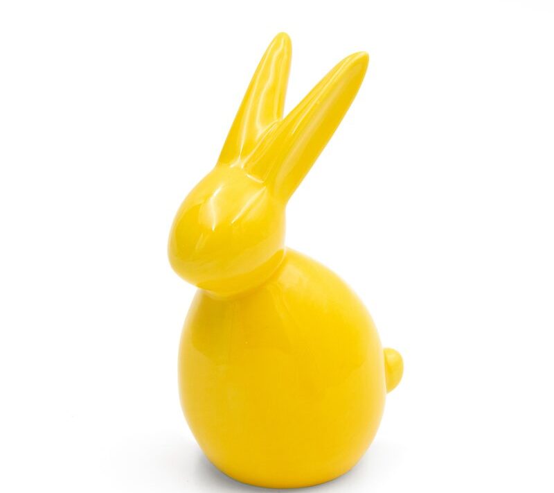Figurka wielkanocna zajączek żółty 10x7x16 – wniesie radość
