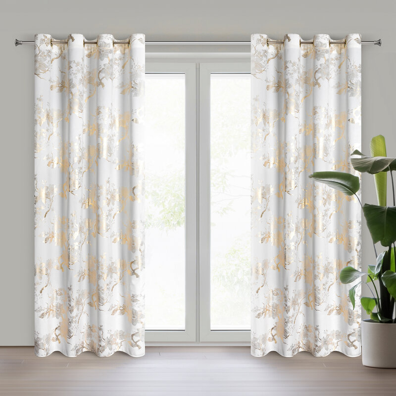 Zasłona gotowa Celia biała 140 X 250 cm – welwetowa z blaskiem