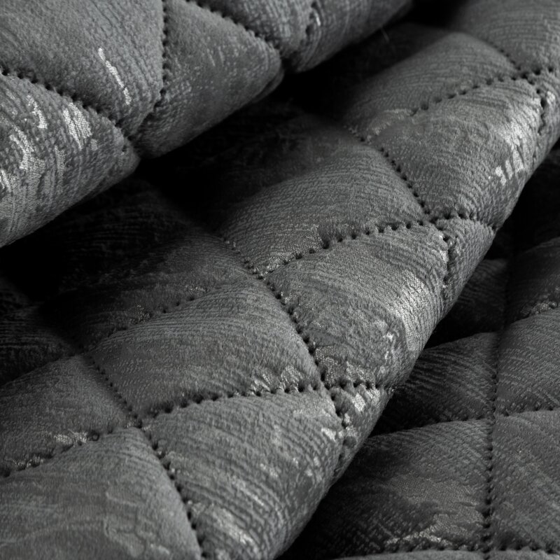 Narzuta welwetowa BLINK 3 stalowa 170 x 210 cm – ochrona pościeli