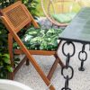 Siedzisko tarasowe zielone 40x40x5 – z tropikalnym wzorem