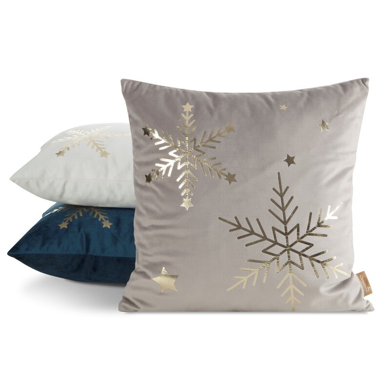 Poszewka dekoracyjna Świąteczny 237 czarna 45 X 45 – miękki welwet