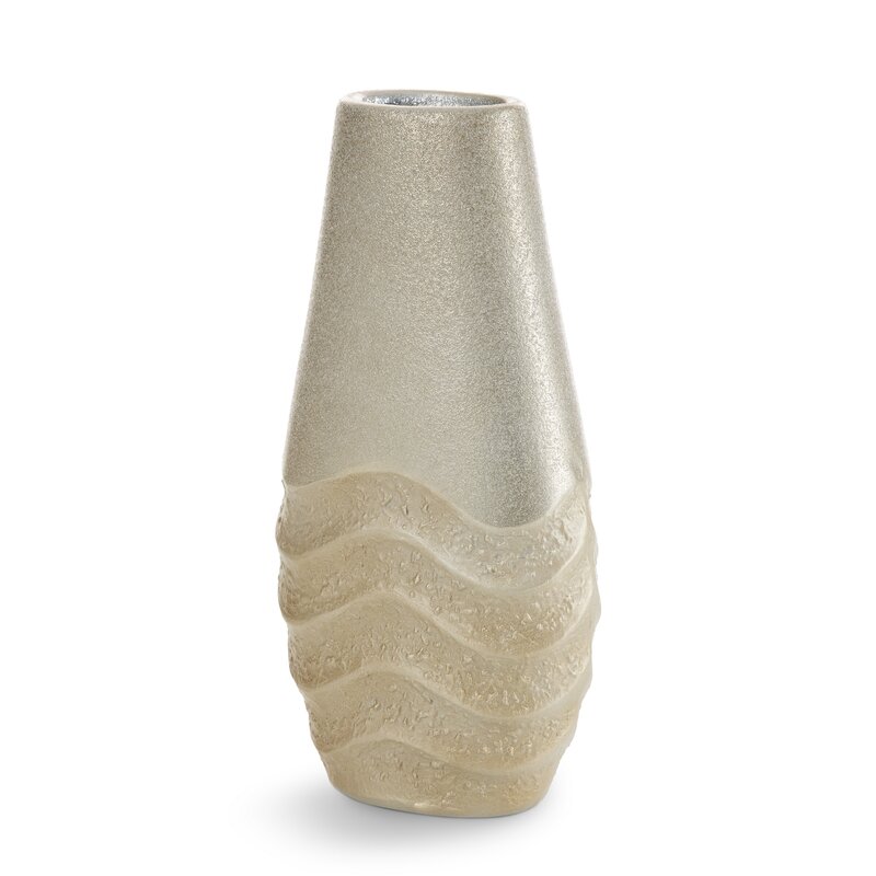 Wazon ceramiczny SANI jasnobeżowy 13 x 7 x 26 cm – na suszone trawy
