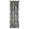 Zasłona gotowa Marila stalowa 140 X 270 CM – z motywem botanicznym