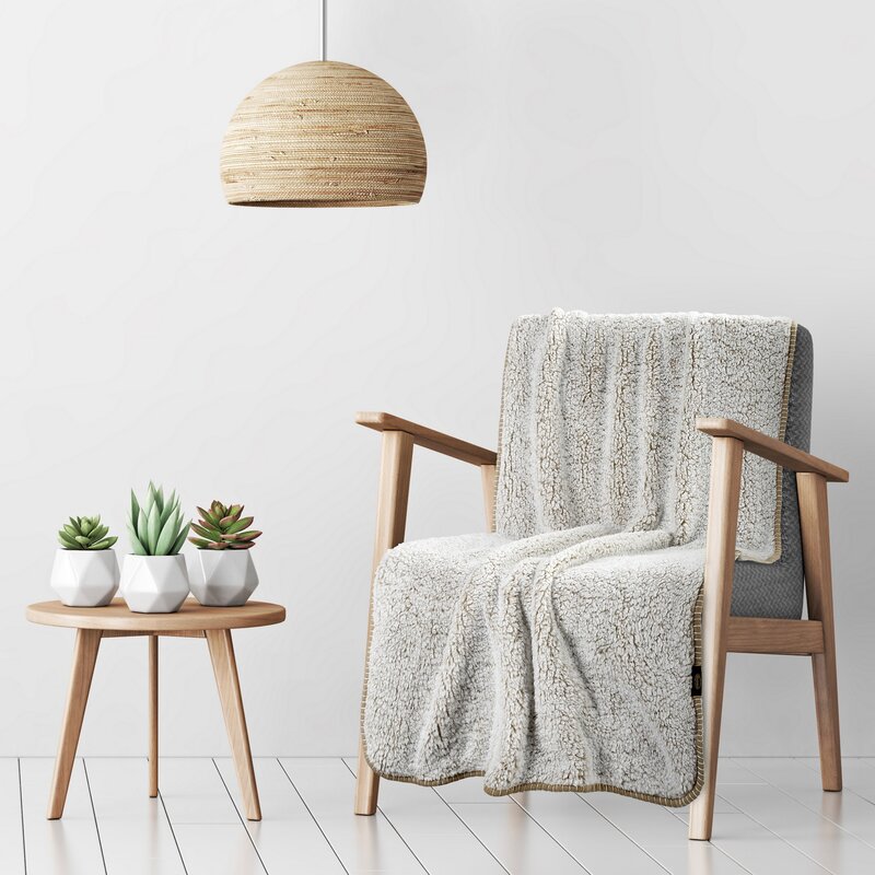 Koc fotelowy Koala beżowy 70 x 160 cm – wprowadza ciepło