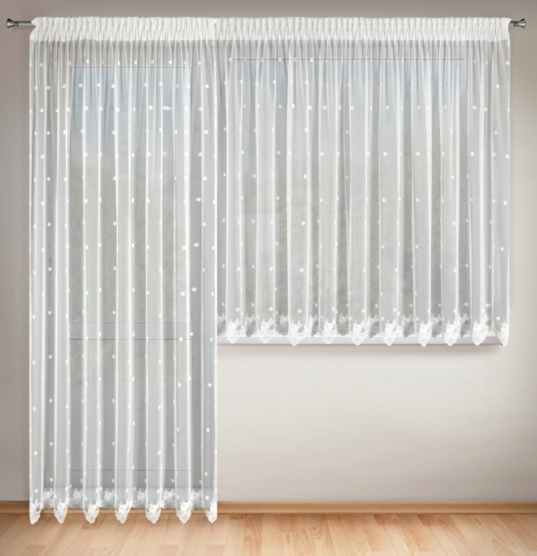 Firana gotowa naturalna 400 x 160 cm – subtelnie rozjaśnia