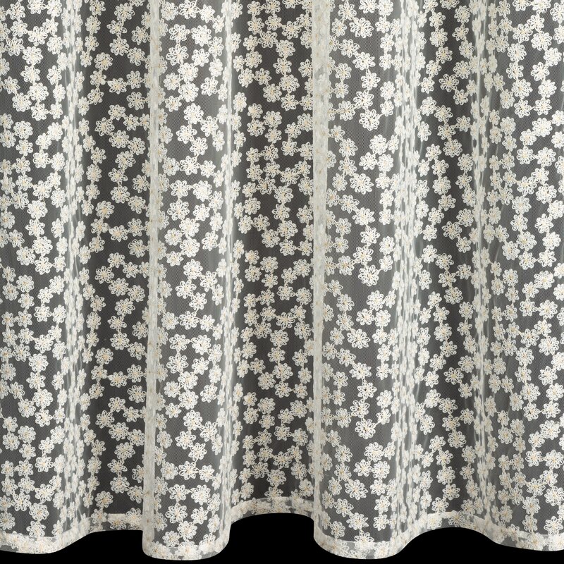 FIRANA GOTOWA DAISY NA TAŚMIE 130 X 270 CM BIAŁY