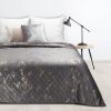 Narzuta pikowana D91 stalowa 170 x 210 cm – przyjemna w dotyku