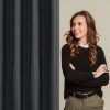 Zasłona gotowa Rita czarna 140 X 270 cm – zapewnia prywatność