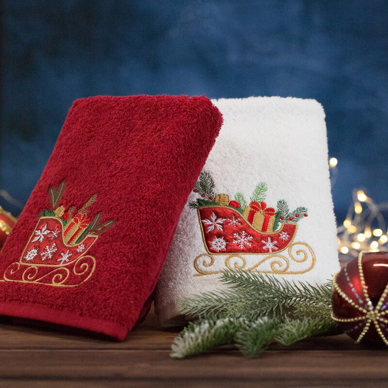 RĘCZNIK ŚWIATECZNY SANTA24 70 X 140 CM CZERWONY