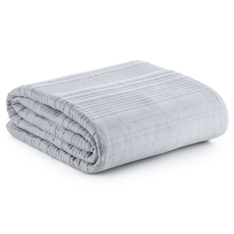 Narzuta microfibra srebrna 170 x 210 cm – wprowadza świeżość