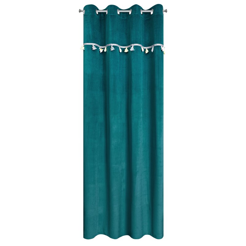 Zasłona gotowa do pokoju dziecięcego turkusowa 140 x 250 cm – zaciemniająca sypialnię