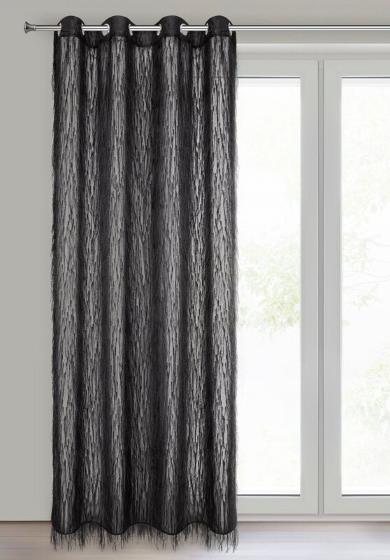 Zasłona gotowa Aurora czarna 140 x 250 cm – zaciemniająca sypialnię