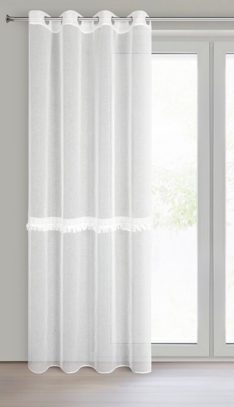 Firana gotowa Roxana biała 140 x 250 cm – rozjaśnia wnętrze