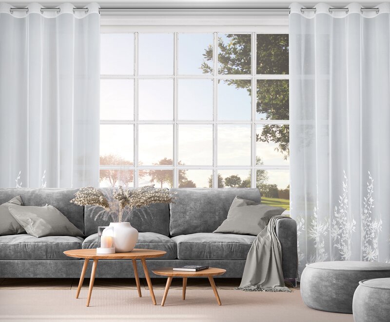Zasłona gotowa Eva Minge biała 140 x 250 cm – subtelnie filtruje światło