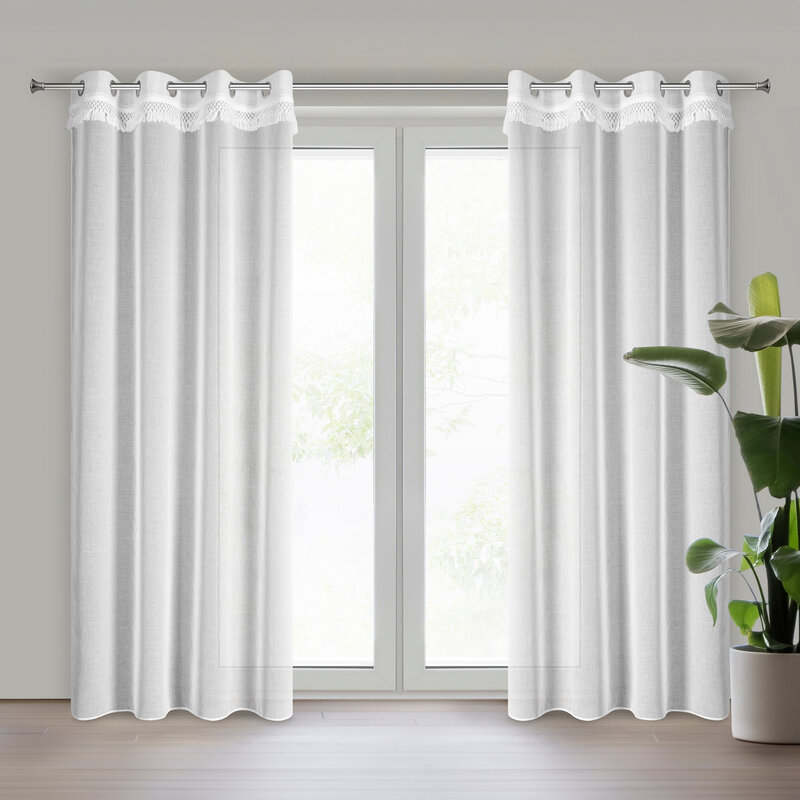 Firana gotowa Kira biała 140 x 250 cm – subtelnie rozprasza światło