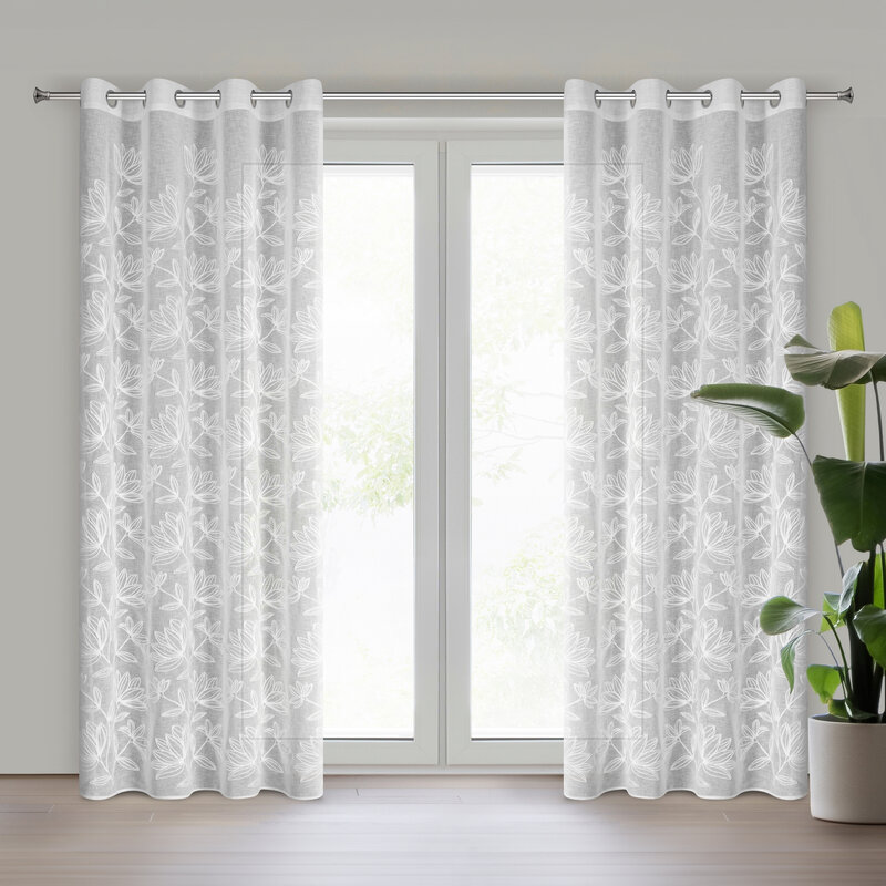 Zasłona gotowa Suzi biała 140 X 250 cm – wniesie świeżość i piękno