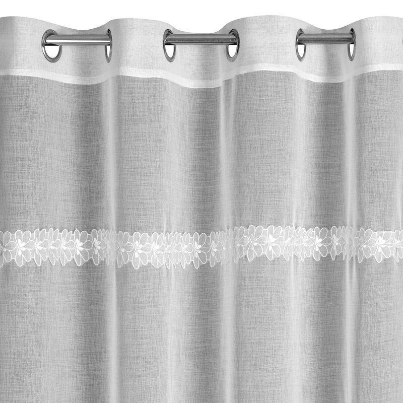 Firana gotowa KELI biały 140 x 250 cm – rozprasza światło