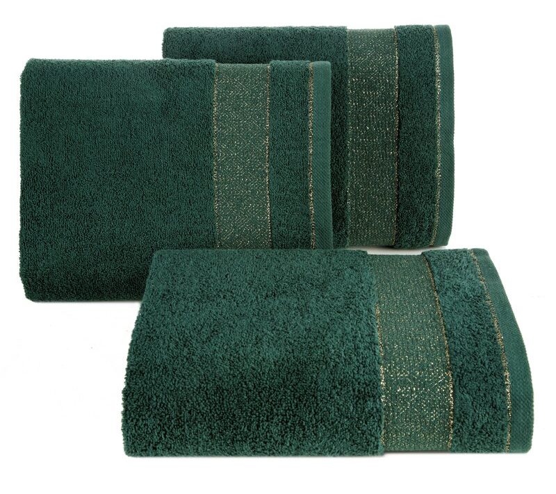Ręcznik Nessy ciemnozielony 70 x 140 cm – miękka bawełna frotte