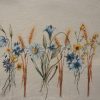 Obrus gobelinowy polne kwiaty naturalny 40x100 cm – wprowadza sielski klimat