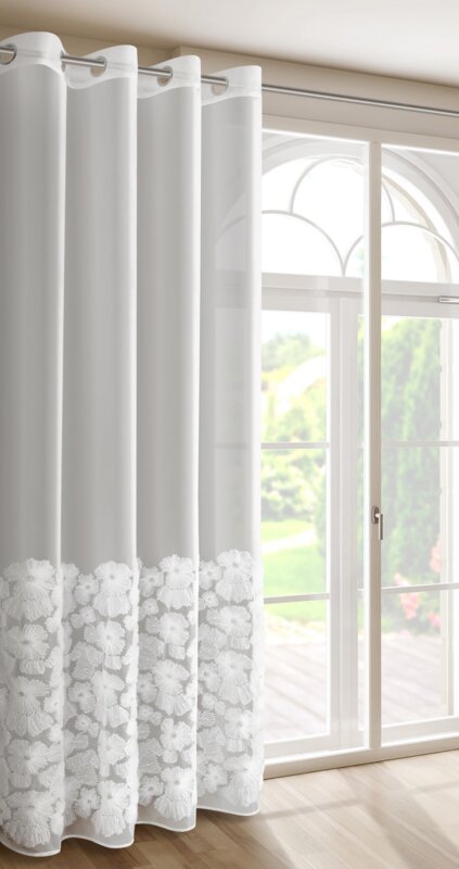 Zasłona gotowa Jasmin biała 140 x 250 cm – delikatnie rozprasza światło