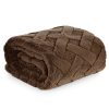 Koc flanelowy ciemnobrązowy 170 x 210 cm – ciepło i relaks