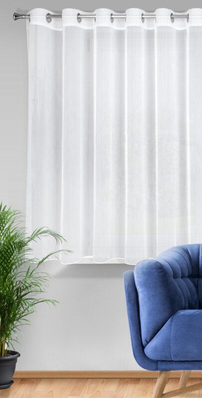 Firana gotowa Mirea biała 350 x 150 cm – rozświetla wnętrze