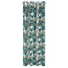 Zasłona gotowa Davos biała 140 x 250 cm – z botanicznym wzorem