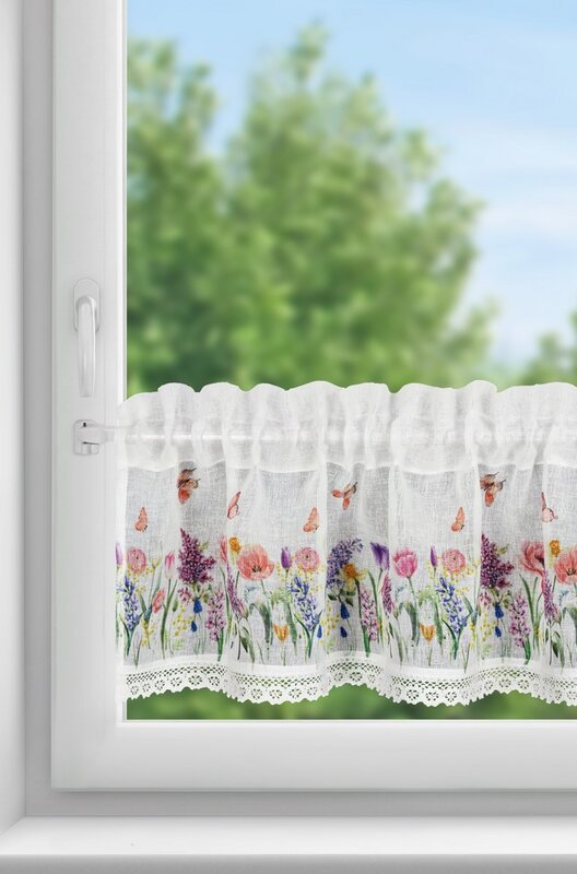 Firana gotowa Bella biała 150 x 30 cm – doda uroku kuchni