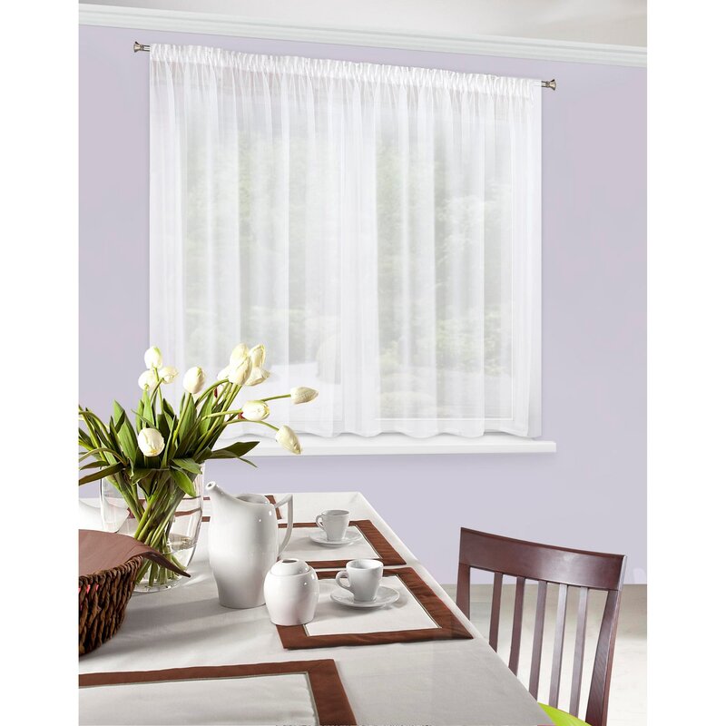 Firana gotowa Lucy biała 350 X 150 cm – rozjaśnia wnętrze