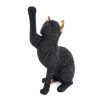 Figurka ceramiczna czarny kot 8 x 14 x 22 cm – doda uroku wnętrzu