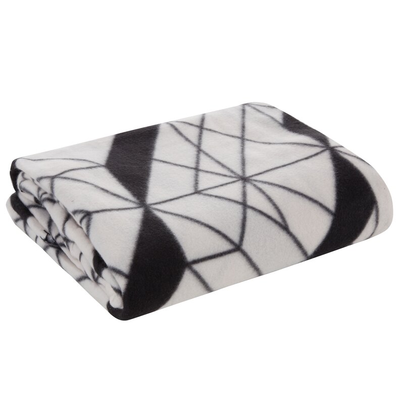 Koc polarowy D91 GEO 01 beżowy 150 x 200 cm – ciepły i miękki