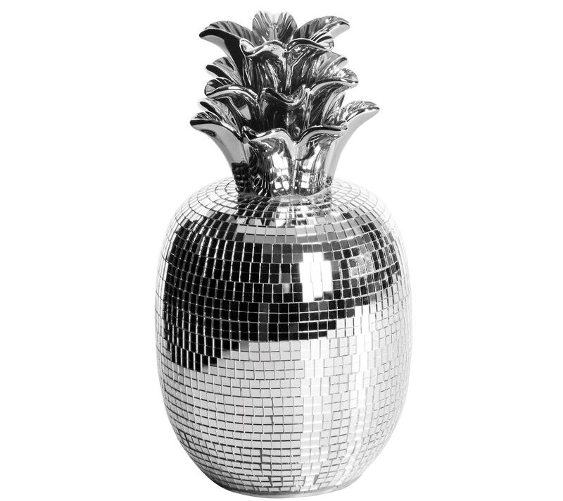 Figurka ceramiczna Mirona srebrna 11 x 11 x 16 cm – doda blasku wnętrzu