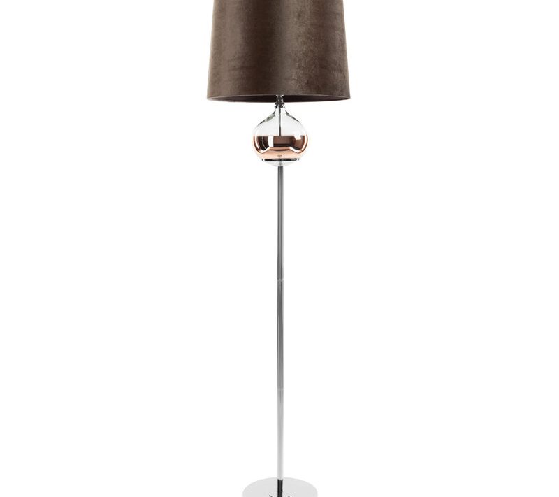 Lampa podłogowa Amora ciemnobrązowa O 38 x 157 cm – tworzy przytulny nastrój