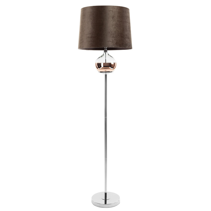Lampa podłogowa Amora ciemnobrązowa O 38 x 157 cm – tworzy przytulny nastrój