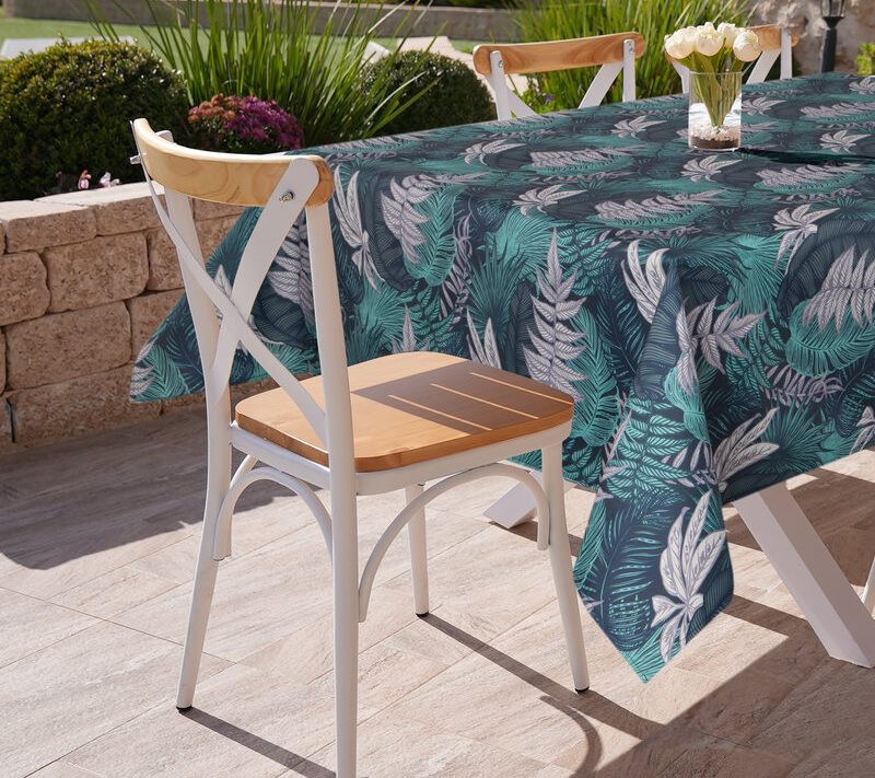 Obrus tarasowy Garden granatowy 140 x 220 cm – idealny na lato