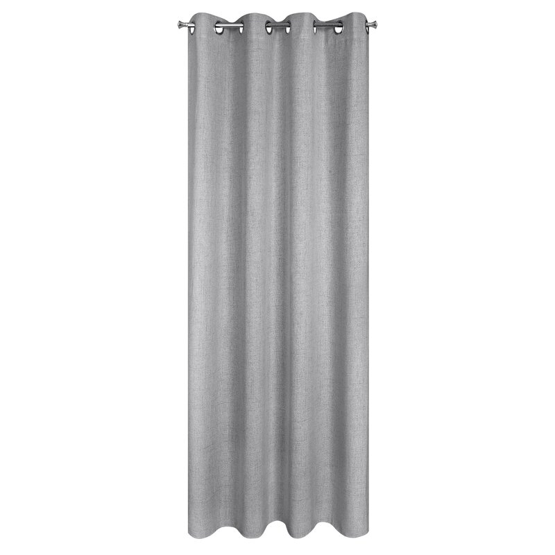 Zasłona gotowa Linda stalowa 140 x 250 cm – zaciemnienie pomieszczenia