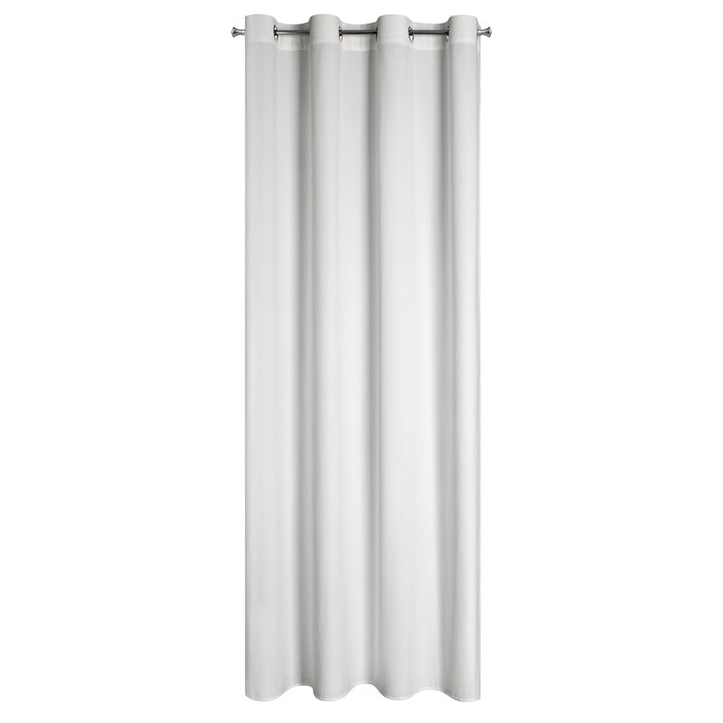Zasłona gotowa Pierre biała 140 x 250 cm – zaciemniająca sypialnię