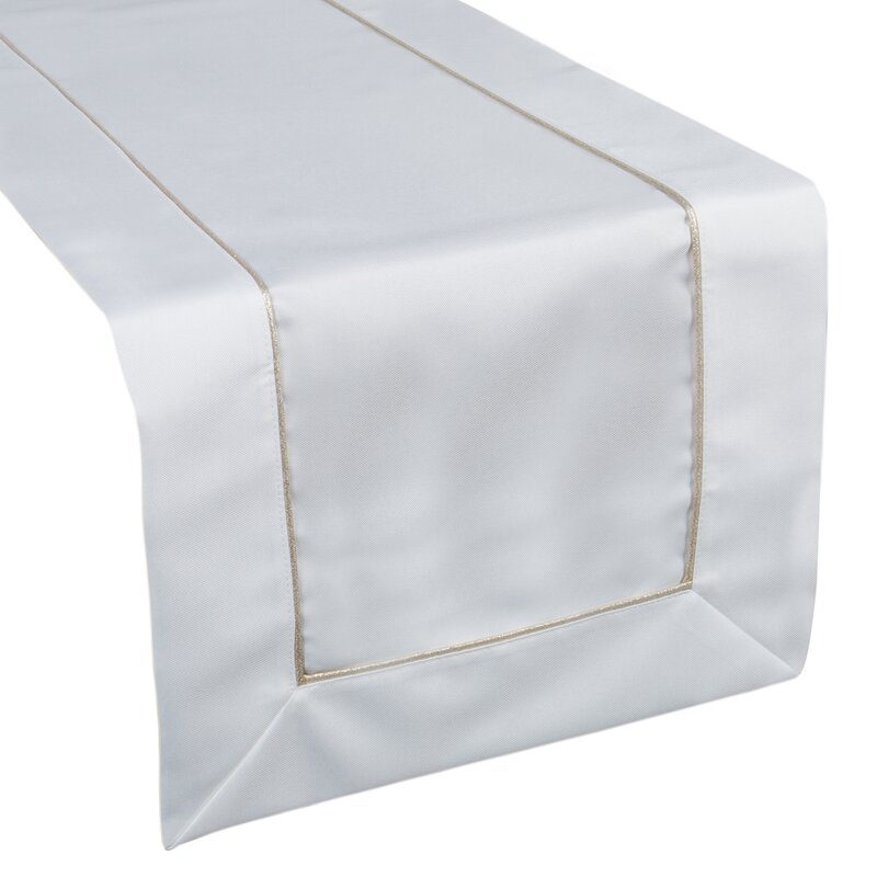 Bieżnik MADELE biały 40 x 180 cm – doda szyku Twojemu stołowi