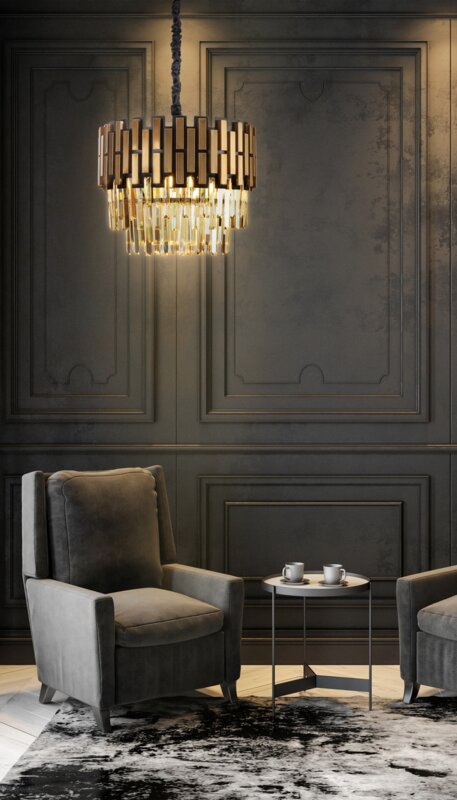 LAMPA EDNA (02) FI 50 X 40 CM ZŁOTY