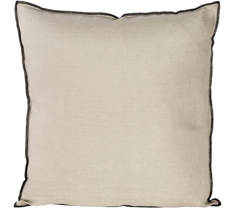 Poszewka lniana beżowa 45 x 45 cm – naturalny relaks