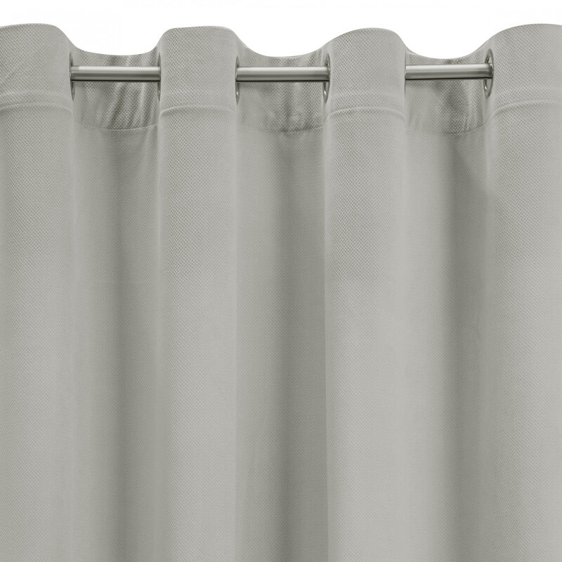 Zasłona gotowa Milo szara 140 X 250 cm – miękka welwetowa
