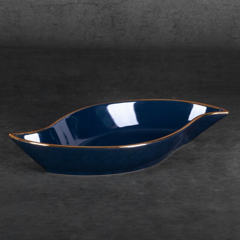 Naczynie dekoracyjne Amora1 granatowe 36 x 19 x 6 cm – idealne na owoce
