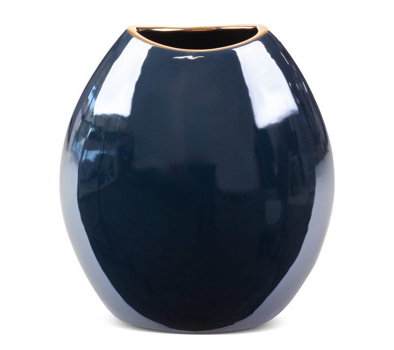 Wazon ceramiczny Amora1 granatowy 22 x 12 x 25 cm – na susze i kwiaty