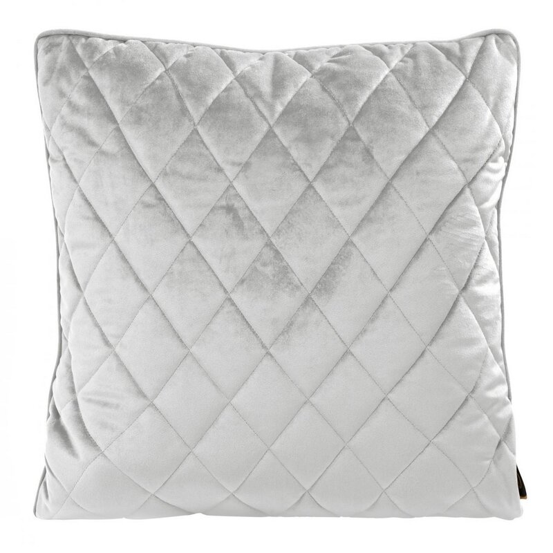 Poszewka velvet srebrna 45 x 45 cm – dodaje miękkości