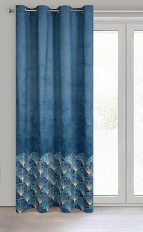 Zasłona gotowa Gina granatowa 140 x 250 cm – zaciemnia pomieszczenie