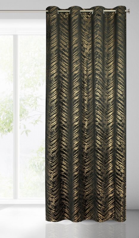 ZASŁONA GOTOWA SARA 140 X 250 CM CZARNY