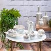 Wazon ceramiczny perłowy fi 22 x 16 cm – do dekoracji salonu
