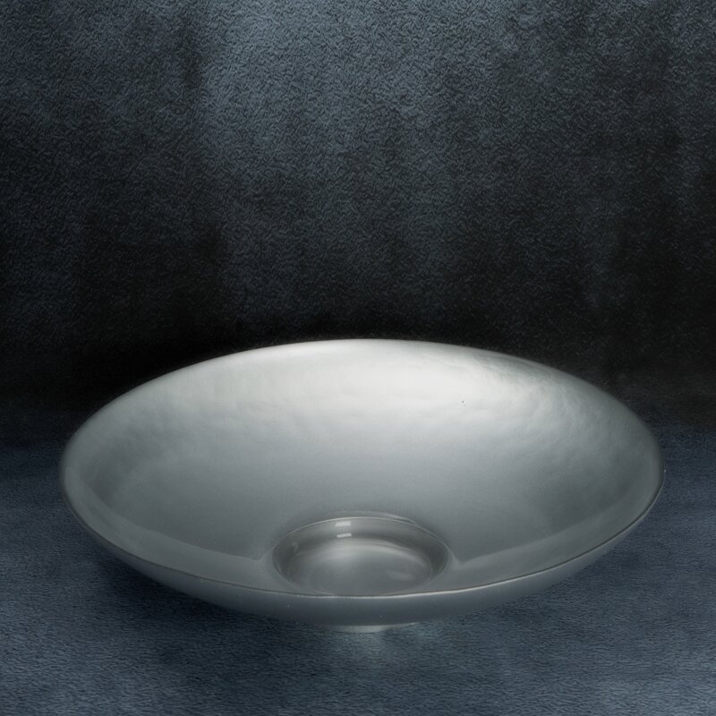 Misa szklana Kala srebrna fi 35 x 9 cm – idealna na owoce