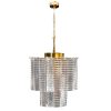 Lampa wisząca Dalia złota fi 32 X 40 cm – z kloszami ze szkła